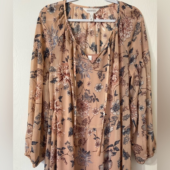 Addition Elle Floral Maxi Dress Sz 10 - Picture 1 of 9